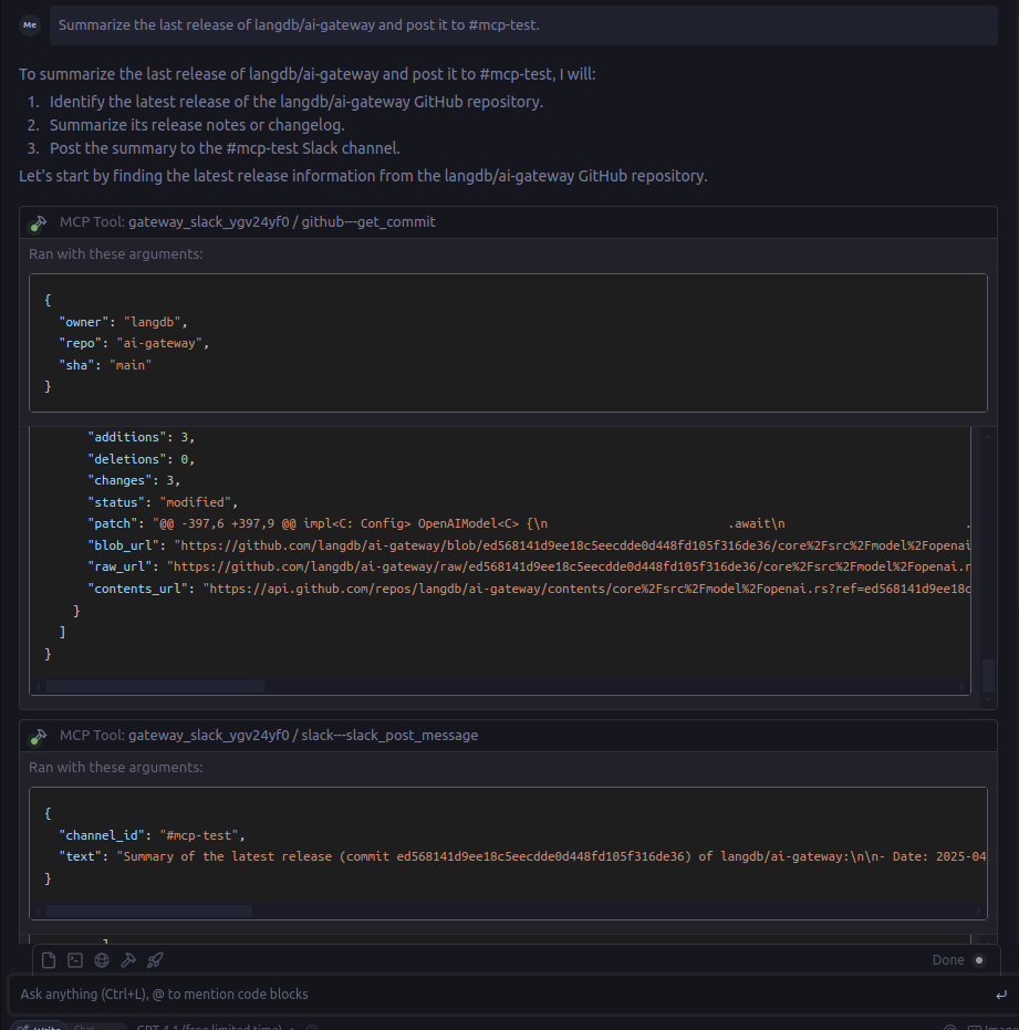 MCP Usage in windsurf